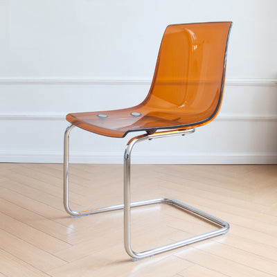 Modern Minimalist Curved Plastic Steel Dining Chair Backrest For Dining Room