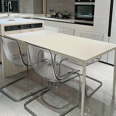 Modern Minimalist Curved Plastic Steel Dining Chair Backrest For Dining Room