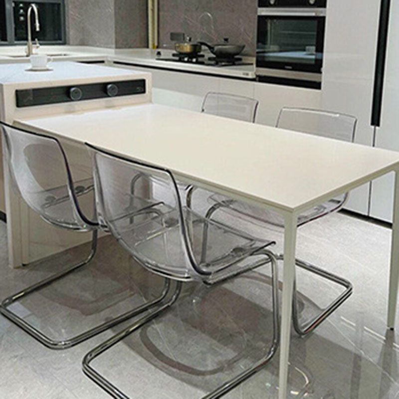 Modern Minimalist Curved Plastic Steel Dining Chair Backrest For Dining Room