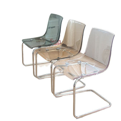 Modern Minimalist Curved Plastic Steel Dining Chair Backrest For Dining Room