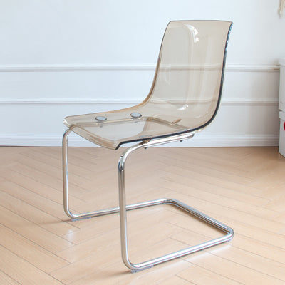 Modern Minimalist Curved Plastic Steel Dining Chair Backrest For Dining Room