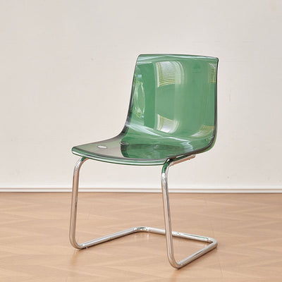 Modern Minimalist Curved Plastic Steel Dining Chair Backrest For Dining Room
