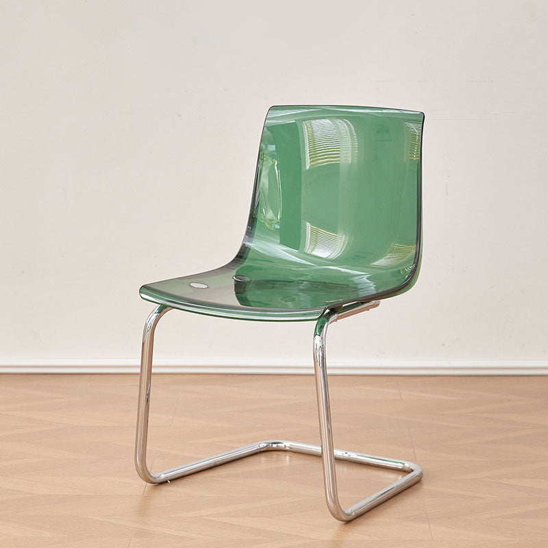 Modern Minimalist Curved Plastic Steel Dining Chair Backrest For Dining Room