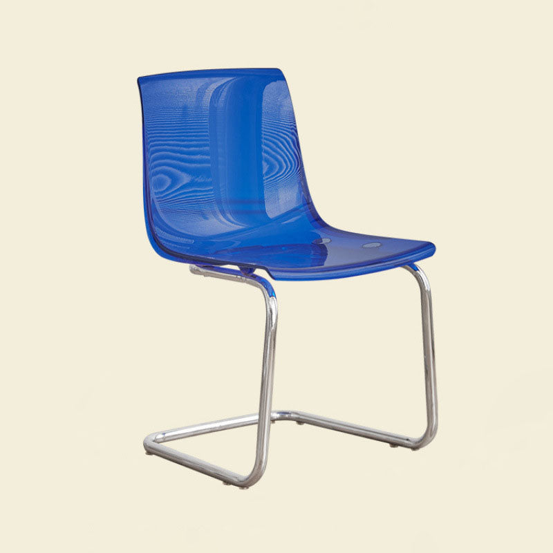 Modern Minimalist Curved Plastic Steel Dining Chair Backrest For Dining Room