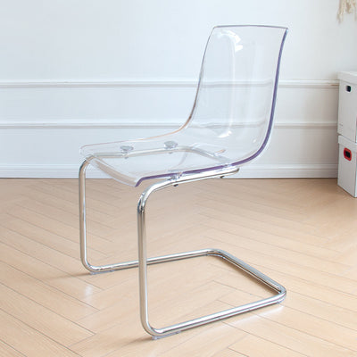 Modern Minimalist Curved Plastic Steel Dining Chair Backrest For Dining Room
