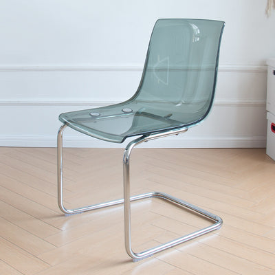 Modern Minimalist Curved Plastic Steel Dining Chair Backrest For Dining Room