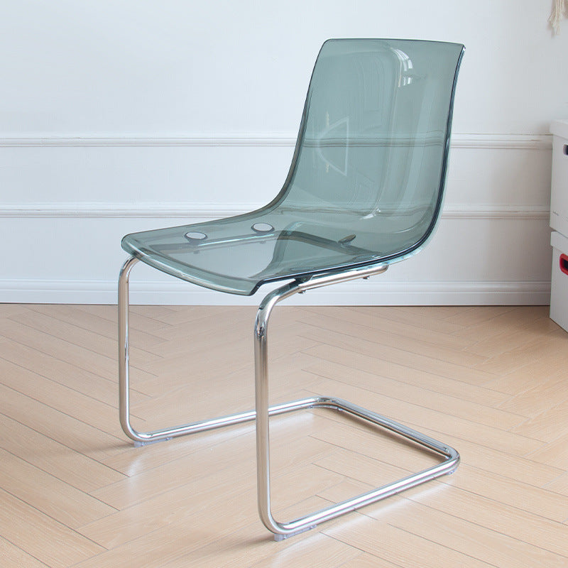 Modern Minimalist Curved Plastic Steel Dining Chair Backrest For Dining Room