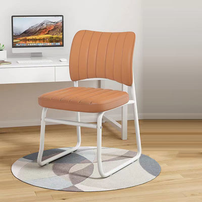 Modern Minimalist Square Seat Cushion Steel Synthetic Leather Sponge Latex Desk Chair Backrest For Home Office