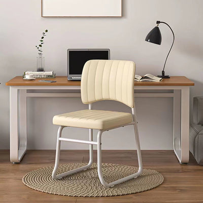 Modern Minimalist Square Seat Cushion Steel Synthetic Leather Sponge Latex Desk Chair Backrest For Home Office