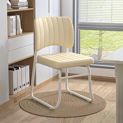 Modern Minimalist Square Seat Cushion Steel Synthetic Leather Sponge Latex Desk Chair Backrest For Home Office