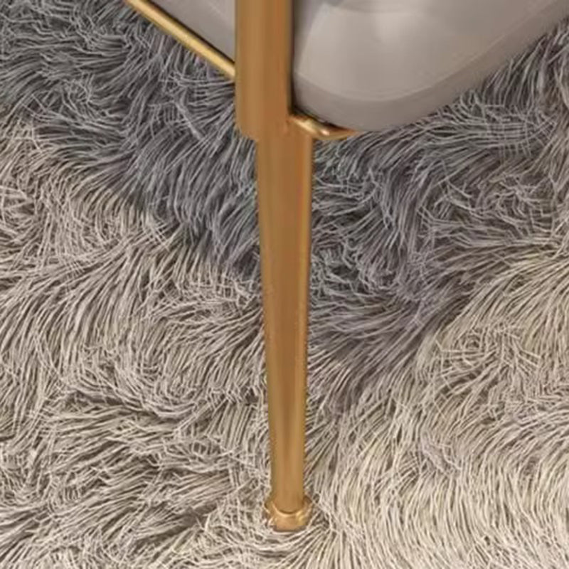 Modern Minimalist Rectangular Synthetic Leather Carbon Steel Sponge Vanity Stool Backrest Armrest For Bedroom
