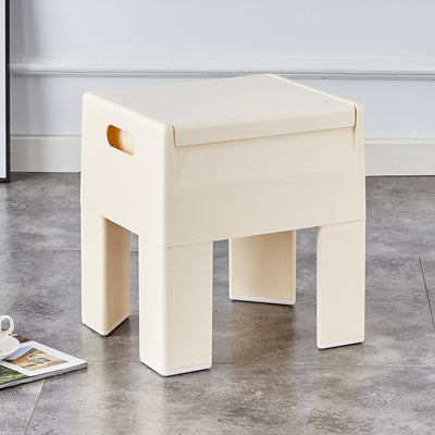 Modern Minimalist Rectangular Acrylonitrile Butadiene Styrene Footstool Removable For Living Room