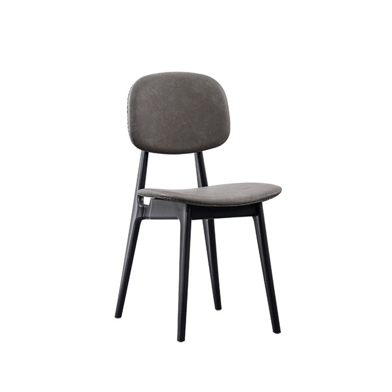 Moderner minimalistischer Esszimmerstuhl mit gebogenem Sitzkissen aus Polypropylen, Kunstfaserbezug, Schaumstoff und Rückenlehne für das Esszimmer 
