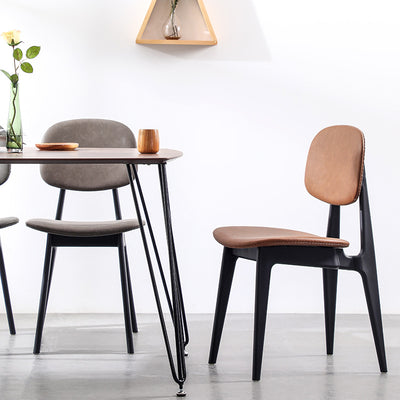 Modern Minimalist Curved Seat Cushion Polypropylene Technical Fabric Sponge Dining Chair Backrest For Dining Room