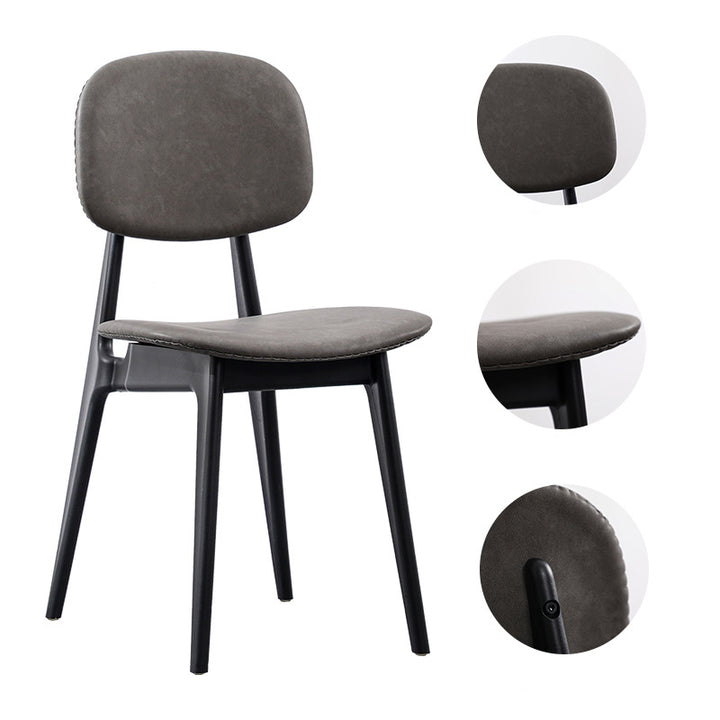 Moderner minimalistischer Esszimmerstuhl mit gebogenem Sitzkissen aus Polypropylen, Kunstfaserbezug, Schaumstoff und Rückenlehne für das Esszimmer 