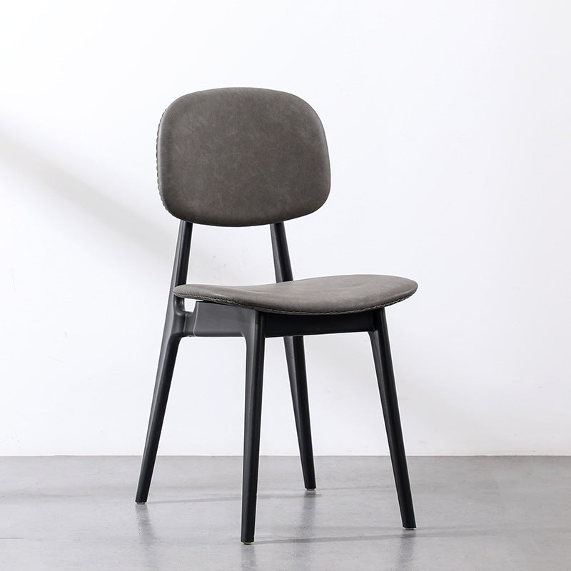 Modern Minimalist Curved Seat Cushion Polypropylene Technical Fabric Sponge Dining Chair Backrest For Dining Room