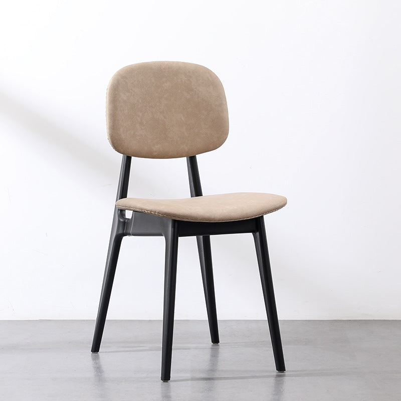 Modern Minimalist Curved Seat Cushion Polypropylene Technical Fabric Sponge Dining Chair Backrest For Dining Room