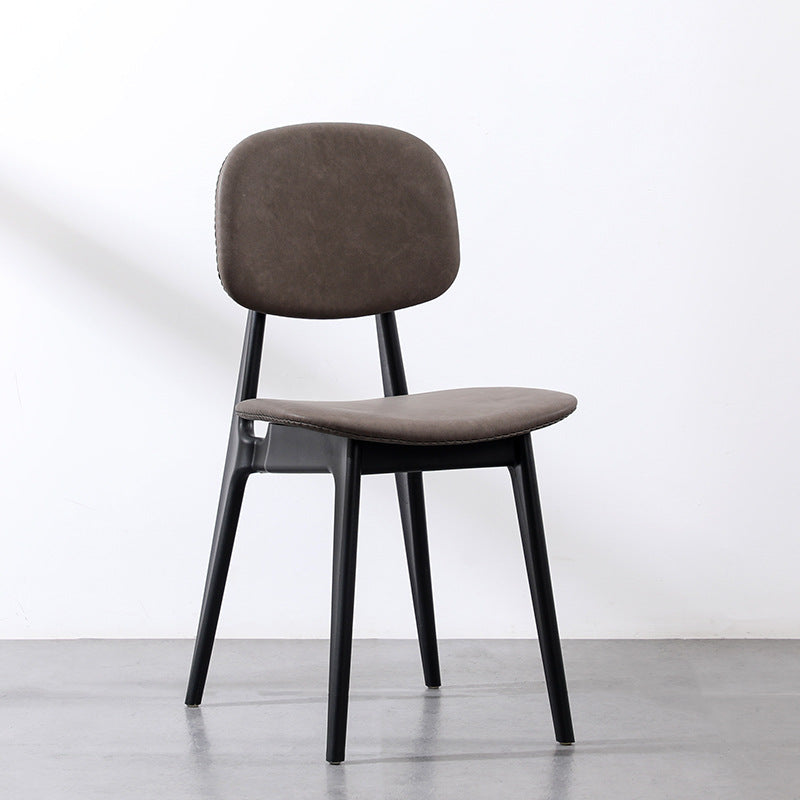 Modern Minimalist Curved Seat Cushion Polypropylene Technical Fabric Sponge Dining Chair Backrest For Dining Room