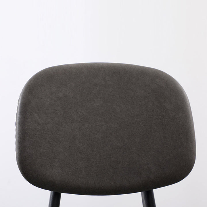 Moderner minimalistischer Esszimmerstuhl mit gebogenem Sitzkissen aus Polypropylen, Kunstfaserbezug, Schaumstoff und Rückenlehne für das Esszimmer 