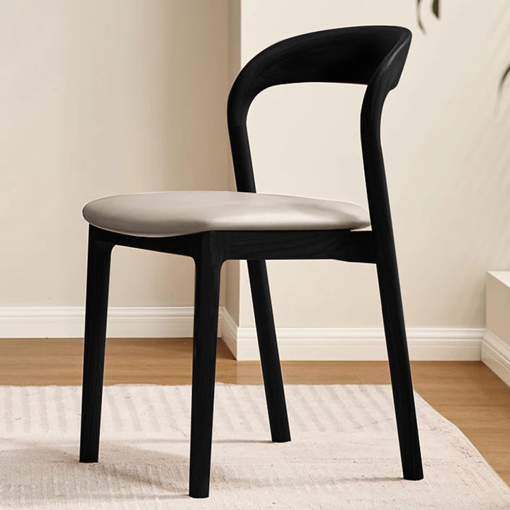 Coussin de siège carré minimaliste moderne en microfibre cuir bois massif éponge dossier de chaise de salle à manger pour salle à manger 