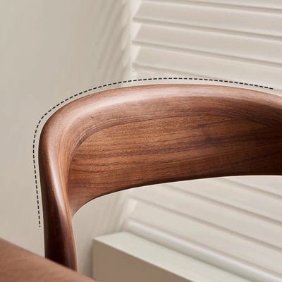 Modern Minimalist Square Seat Cushion Microfiber Leather Solid Wood Sponge Dining Chair Backrest For Dining Room