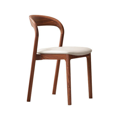 Modern Minimalist Square Seat Cushion Microfiber Leather Solid Wood Sponge Dining Chair Backrest For Dining Room