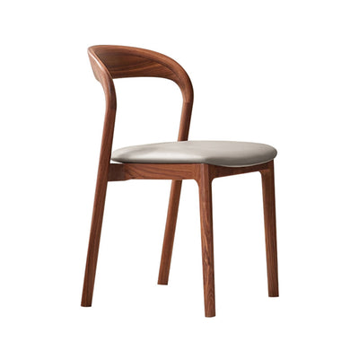 Modern Minimalist Square Seat Cushion Microfiber Leather Solid Wood Sponge Dining Chair Backrest For Dining Room