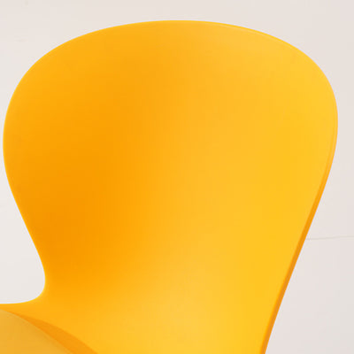 Modern Minimalist Curved Polypropylene Synthetic Leather Iron Sponge Dining Chair Backrest For Dining Room