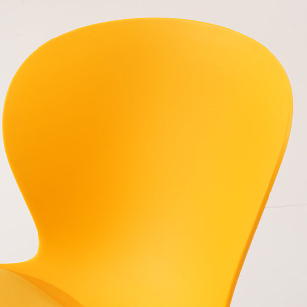 Modern Minimalist Curved Polypropylene Synthetic Leather Iron Sponge Dining Chair Backrest For Dining Room