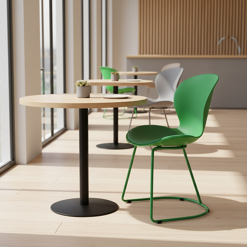 Modern Minimalist Curved Polypropylene Synthetic Leather Iron Sponge Dining Chair Backrest For Dining Room