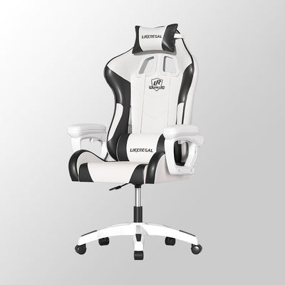 Modern Minimalist Curved Seat Cushion PU Leather Sponge Nylon Legs Desk Chair Backrest Armrest For Home Office