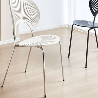 Respaldo de silla de comedor de acero al carbono de madera maciza nórdica contemporánea para comedor 