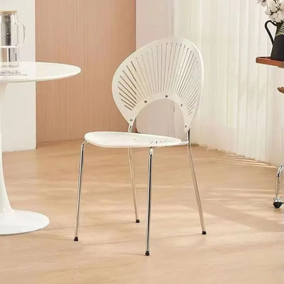 Respaldo de silla de comedor de acero al carbono de madera maciza nórdica contemporánea para comedor 