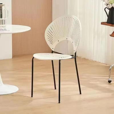 Respaldo de silla de comedor de acero al carbono de madera maciza nórdica contemporánea para comedor 