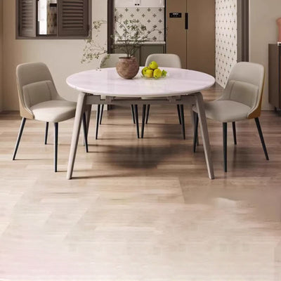 Moderna silla de comedor rectangular de PVC y metal con respaldo para comedor 