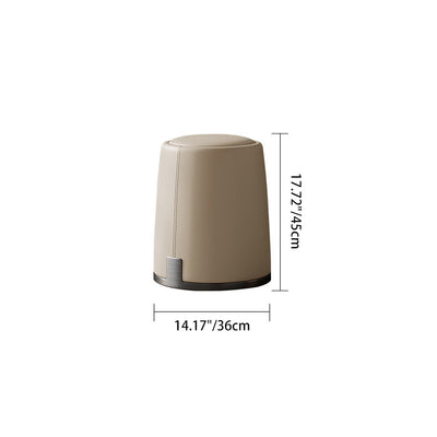 Modern Minimalist Microfiber Leather Round Sponge Low Stool Backless Armless For Living Room