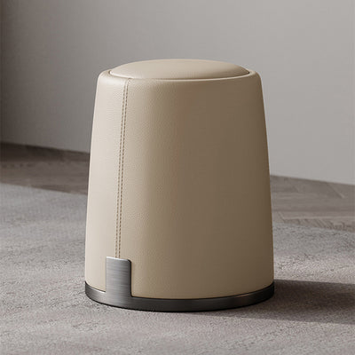 Modern Minimalist Microfiber Leather Round Sponge Low Stool Backless Armless For Living Room