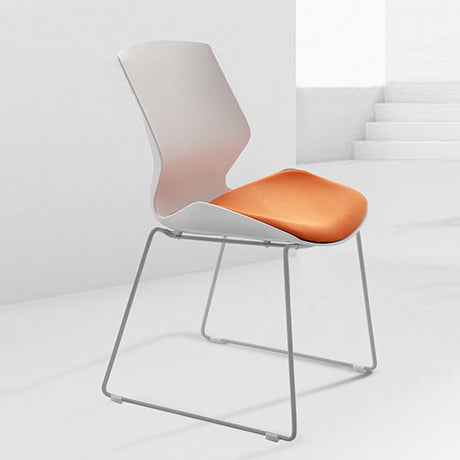 Contemporary Simplicity Mesh Fabric Sponge PP Curved Back Desk Chair Backrest Armless Stackable For Home Office