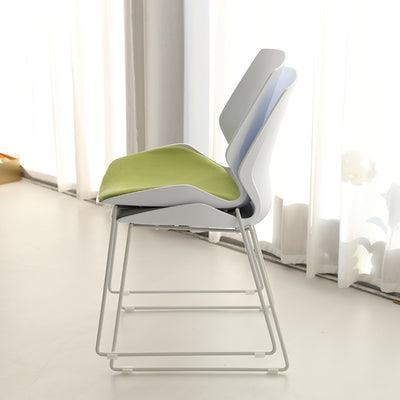 Contemporary Simplicity Mesh Fabric Sponge PP Curved Back Desk Chair Backrest Armless Stackable For Home Office