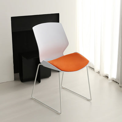 Contemporary Simplicity Mesh Fabric Sponge PP Curved Back Desk Chair Backrest Armless Stackable For Home Office