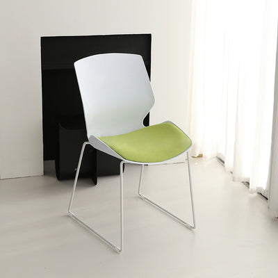 Contemporary Simplicity Mesh Fabric Sponge PP Curved Back Desk Chair Backrest Armless Stackable For Home Office