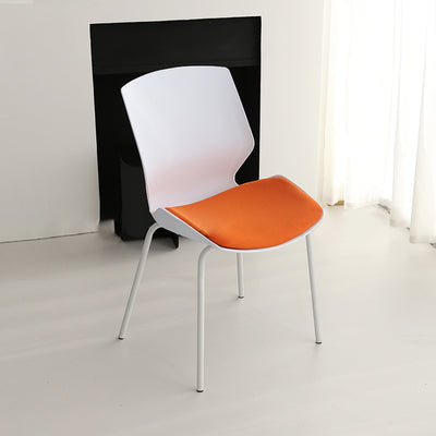 Contemporary Simplicity Mesh Fabric Sponge PP Curved Back Desk Chair Backrest Armless Stackable For Home Office