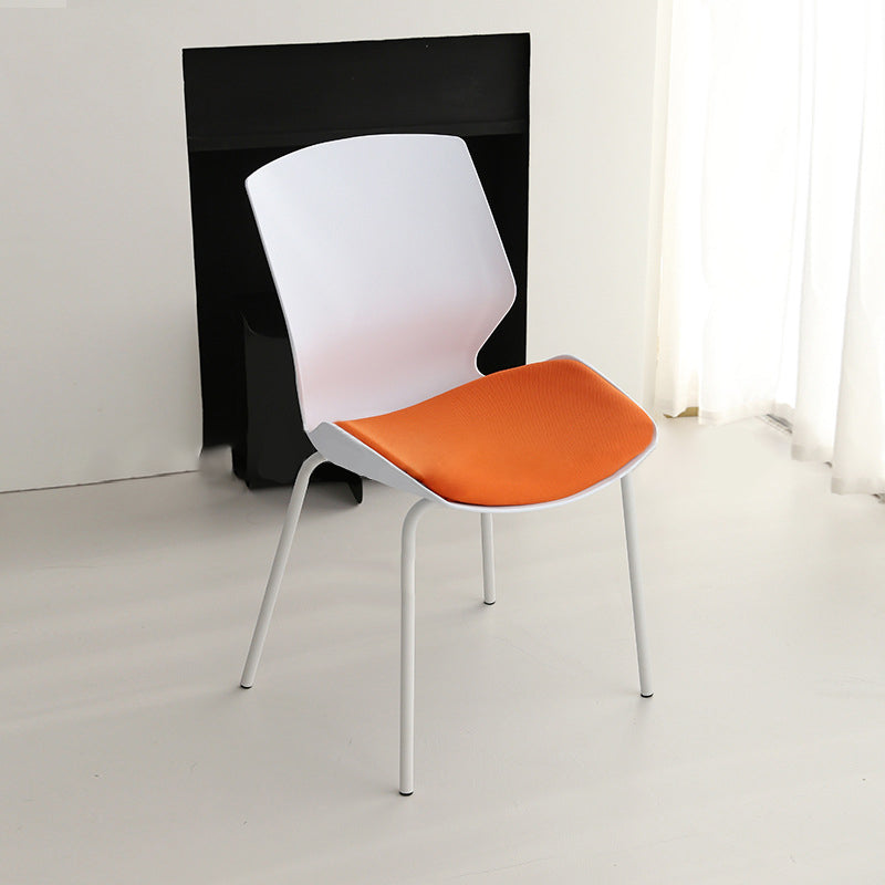 Contemporary Simplicity Mesh Fabric Sponge PP Curved Back Desk Chair Backrest Armless Stackable For Home Office