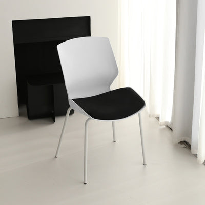 Contemporary Simplicity Mesh Fabric Sponge PP Curved Back Desk Chair Backrest Armless Stackable For Home Office