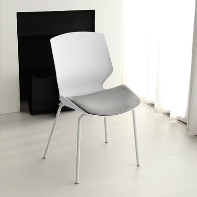 Contemporary Simplicity Mesh Fabric Sponge PP Curved Back Desk Chair Backrest Armless Stackable For Home Office