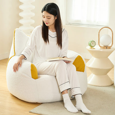Contemporary Creative Teddy Fleece Fabric Animal Shaped Sofa Backrest Armrests For Living Room