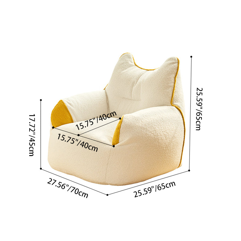 Contemporary Creative Teddy Fleece Fabric Animal Shaped Sofa Backrest Armrests For Living Room