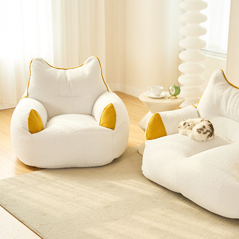Contemporary Creative Teddy Fleece Fabric Animal Shaped Sofa Backrest Armrests For Living Room