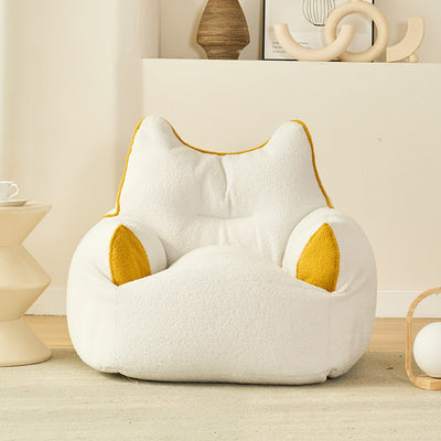 Contemporary Creative Teddy Fleece Fabric Animal Shaped Sofa Backrest Armrests For Living Room