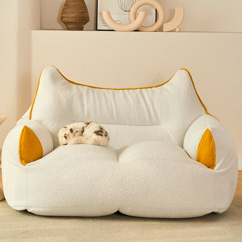Contemporary Creative Teddy Fleece Fabric Animal Shaped Sofa Backrest Armrests For Living Room